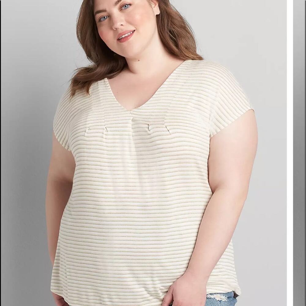 Lane Bryant Pleated sleeveless Top